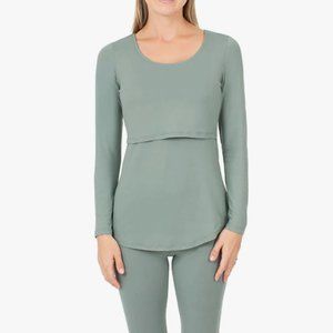 Kindred Bravely Jane Nursing Pajama Maternity Large Sage Green